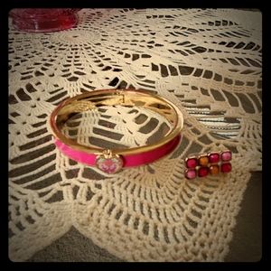 Vera Bradley bracelet and post earrings